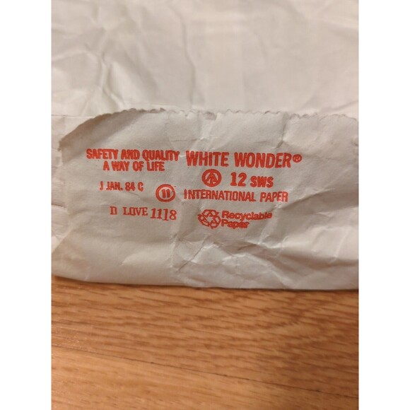 Super Duper Markets The Pastry Pantry Paper Bag White Vintage Buffalo Western NY - Picture 3 of 5